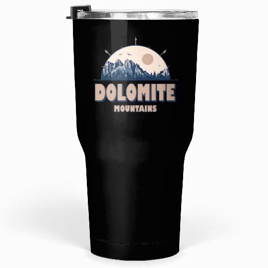 Dolomite Mountains Italy Vintage Mountain Hiking Tumblers 30 Oz