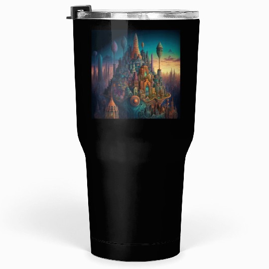Psychedelic City 3 Tumblers 30 Oz