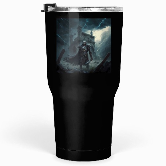 Death Knight in Thunderstorm Tumblers 30 Oz