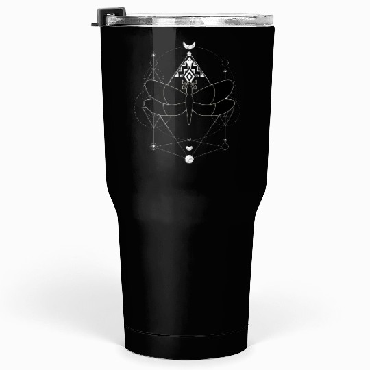 Minimalist Insect Celestial Dragonfly Sacred Geome Tumblers 30 Oz