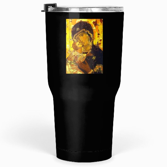 Theotokos Icon Our Lady of Vladamir Mother God Vir Tumblers 30 Oz