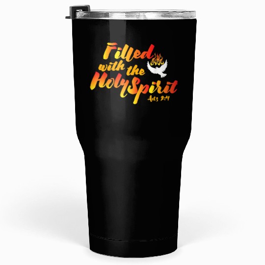 Filled with the Holy Spirit Pentecost Tongues of F Tumblers 30 Oz