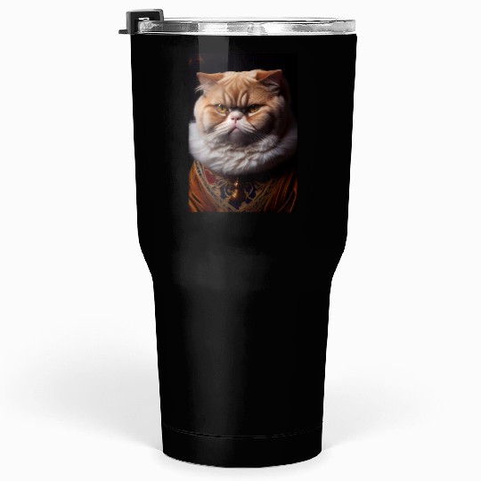 Exotic Shorthair Cat Breed Portrait Royal Renaissa Tumblers 30 Oz