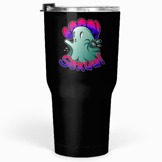 Funny Boo Sexual Cute Bi Ghost LGBT Bisexual Pride Tumblers 30 Oz