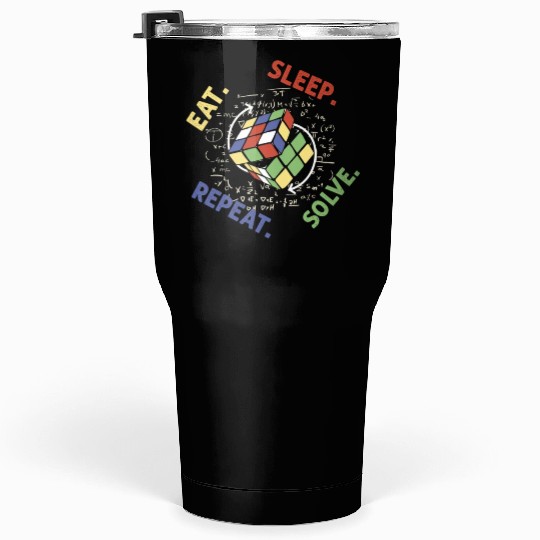 Eat Sleep Solve Repeat Math Speed Cubing Genie Tumblers 30 Oz