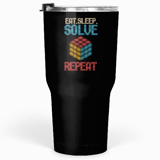Eat Sleep Solve Repeat Math Speed Cubing Genie Tumblers 30 Oz