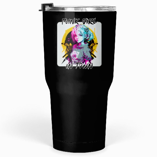 Graffiti Style - Punk Girl In Town 8 Tumblers 30 Oz
