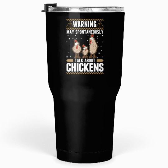 Warning Chickens Farmer Chicken Tumblers 30 Oz