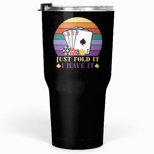 Poker Casino Poker Player Gambling Roulette Gift Tumblers 30 Oz