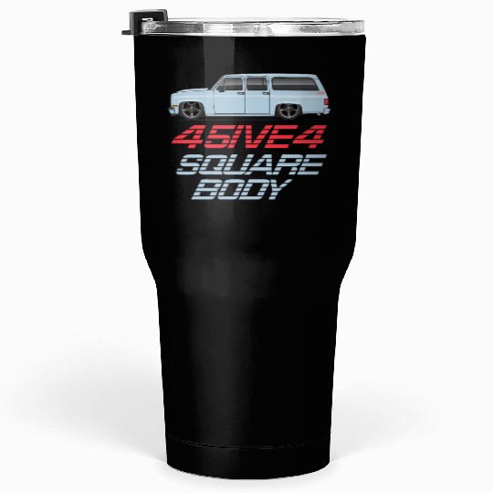 square Light Blue Tumblers 30 Oz