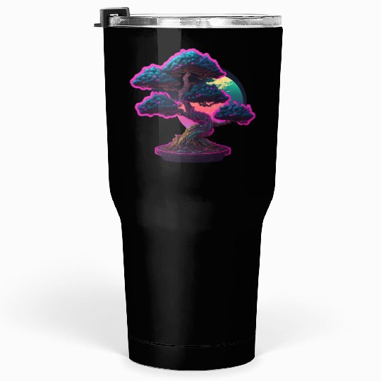 Synthwave Bonsai Tree Tumblers 30 Oz