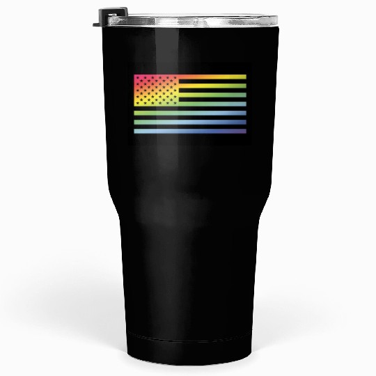Stars And Stripes / Rainbow Flag (USA / Poster) Tumblers 30 Oz