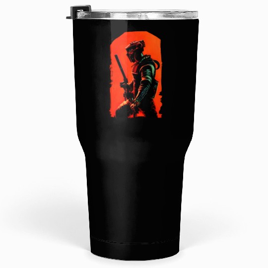 Steampunk Samurai Tumblers 30 Oz