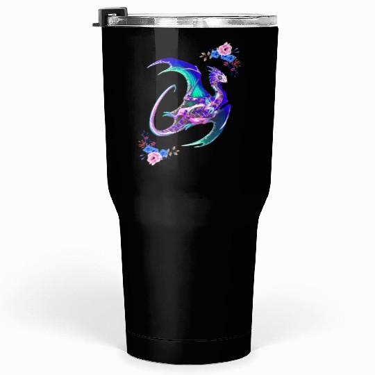 Day Of The Dead Sugar Skull Dragon Tumblers 30 Oz