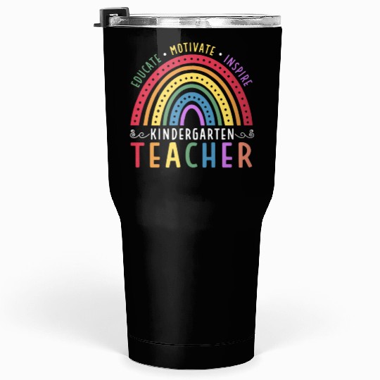 Educate Motivate Inspire Kindergarten Teacher Tumblers 30 Oz