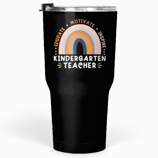 Educate Motivate Inspire Kindergarten Teacher Tumblers 30 Oz