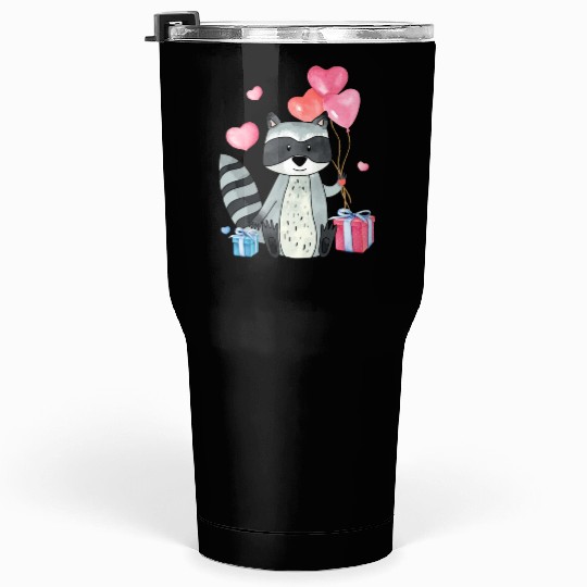 Raccoon Valentine Gift Raccoon Owner Trash Panda Tumblers 30 Oz