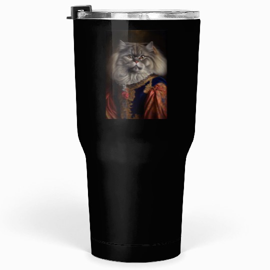 British Longhair King Cat Breed Portrait Royal Ren Tumblers 30 Oz