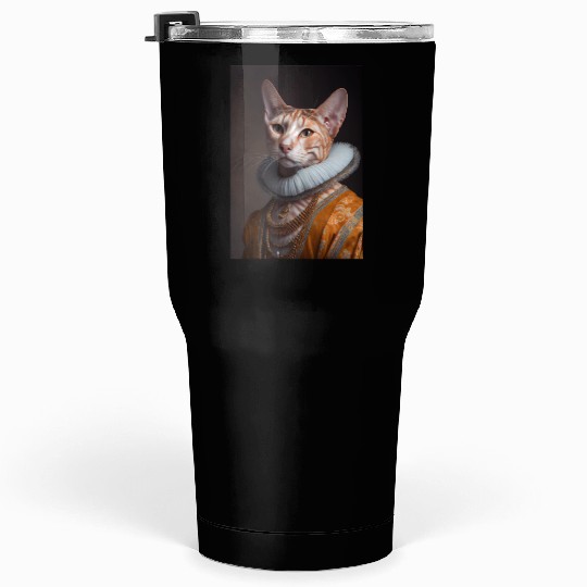 Ocicat Princess Cat Breed Portrait Royal Renaissan Tumblers 30 Oz