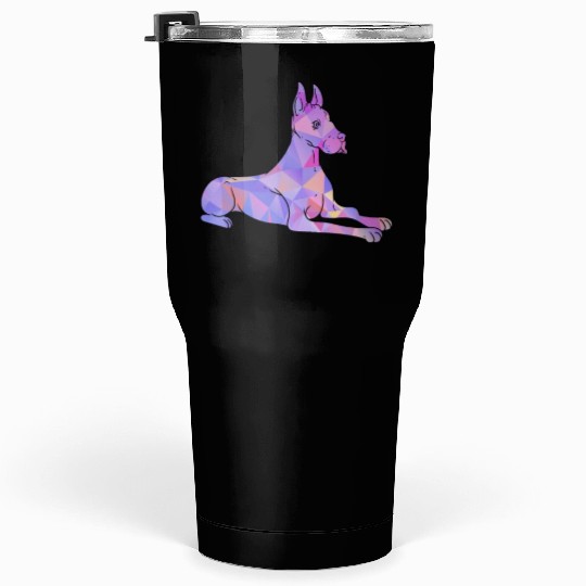 Colorful Great Dane Tumblers 30 Oz