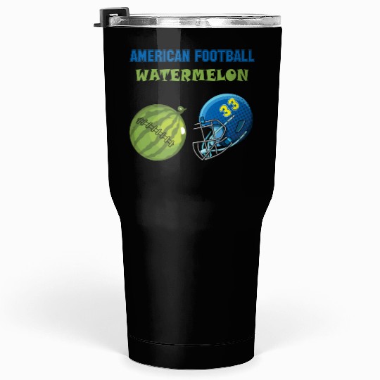 american football watermelon Tumblers 30 Oz