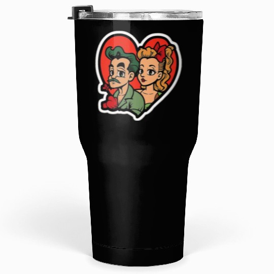 Lovely Couple In Valentine’s Day Tumblers 30 Oz