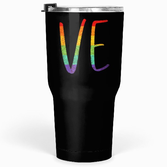 LGBT Pride Love LO VE Lesbian Couple Matching Love Tumblers 30 Oz