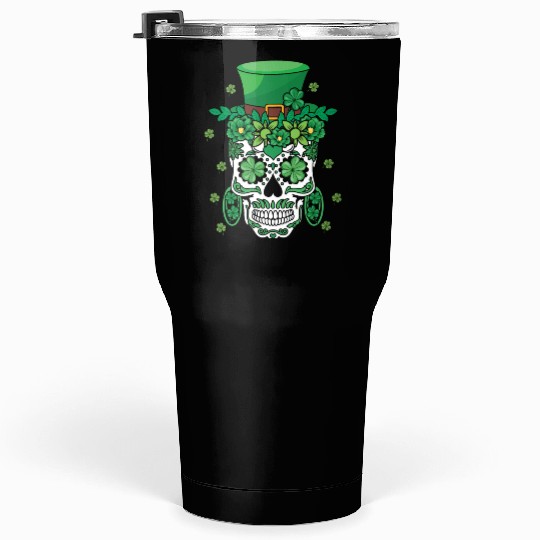 El Dia De Los Muertos Mardi Gras Costume Flower Tumblers 30 Oz