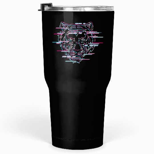TIGER GLITCH Tumblers 30 Oz
