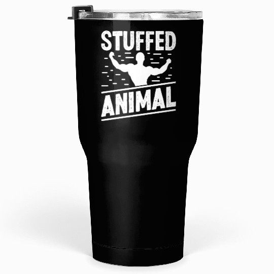 Strongman stuffed animal gym fitness bodybuilding Tumblers 30 Oz