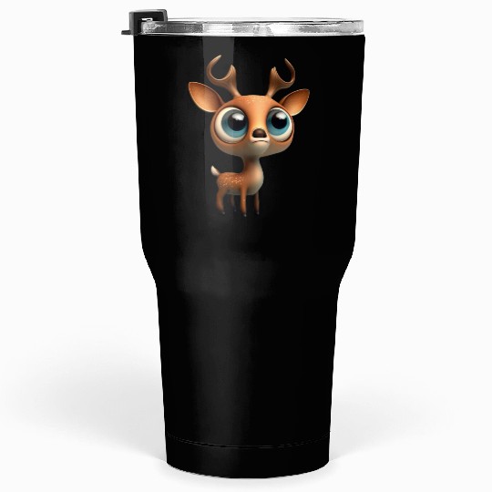 Cute deer cartoon character Tumblers 30 Oz