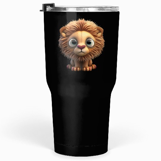 Cute little lion comic character Tumblers 30 Oz