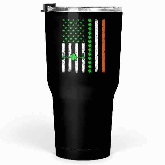 Irish American Flag Ireland St Patrick s Day Lucky Tumblers 30 Oz