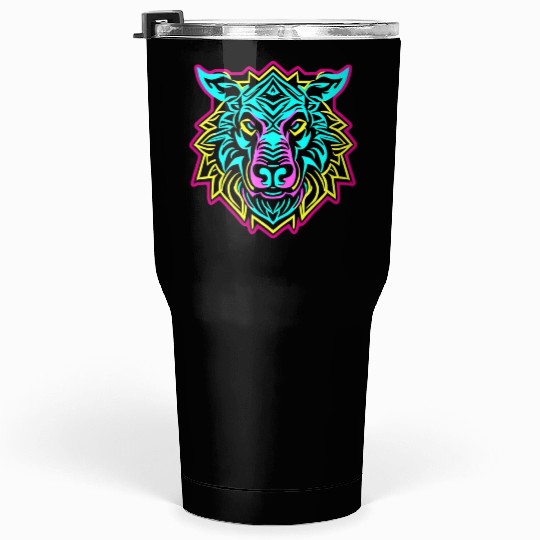 IdyllBeast Neon Wolf Tumblers 30 Oz