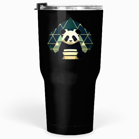 Panda Geometry Triangles Tumblers 30 Oz