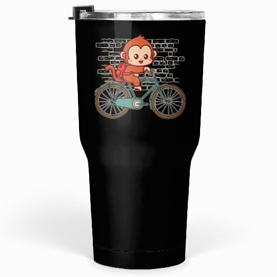 Monkey Bicycle Tumblers 30 Oz