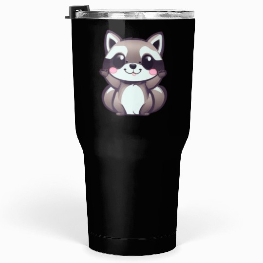 cute chibi raccoon Tumblers 30 Oz