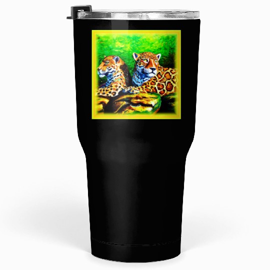 Cute Painting of The Jaguars. Buy Now Tumblers 30 Oz