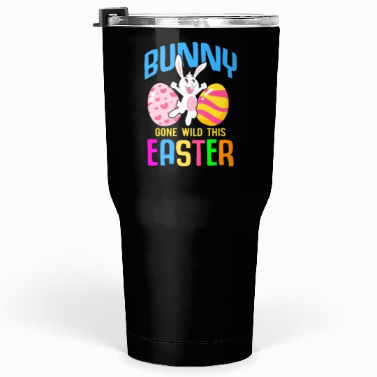 Easter Rabbit Easter Bunny Flowers Eggs Tumblers 30 Oz