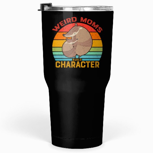 Vintage Weird Moms Build Character Armadillo Tumblers 30 Oz