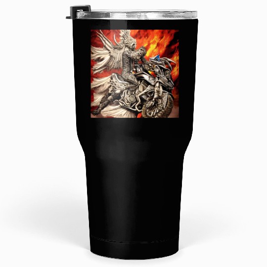 Devil Hellfire Riding Motorcycle Tumblers 30 Oz