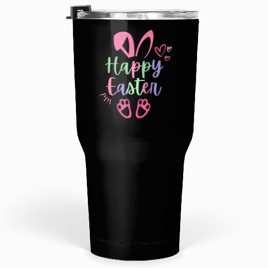 Happy Easter Cute Bunny Rabbit Face Funny Easter W Tumblers 30 Oz