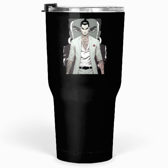 Japan Yakuza Greeny Face Tumblers 30 Oz