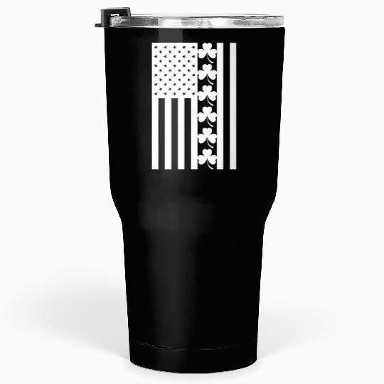 St Patricks Day American Flag Tumblers 30 Oz