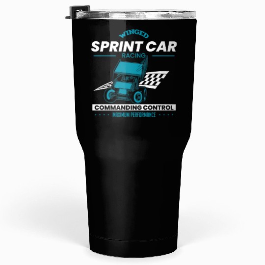Sprint Car Racing, sprint car, dirt track racers Tumblers 30 Oz