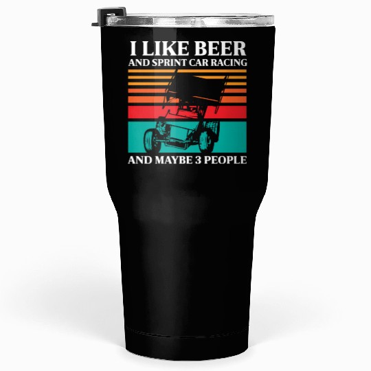 Sprint Car Racing, sprint car, dirt track racers Tumblers 30 Oz