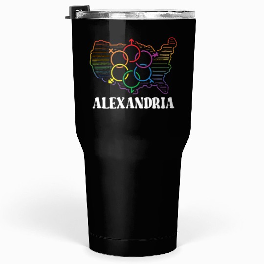 Alexandria Pride Month Pride Flag LGBT Community L Tumblers 30 Oz