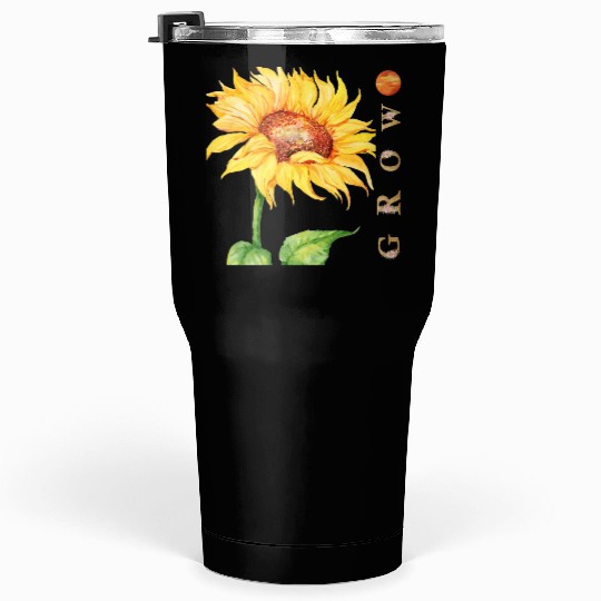Natural Growth of Sunflower Lovers, Summer Spring Tumblers 30 Oz