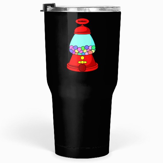 Gumball Machine Candy Illustration Tumblers 30 Oz