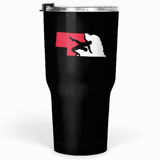 Nebraska Wrestling (State Colors) Tumblers 30 Oz